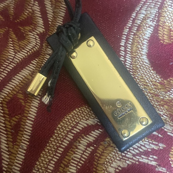 Gucci Bamboo GG Logo Navy Blue Canvas Hand Bag - Picture 14 of 14